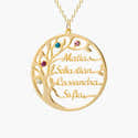 Collier Femme Arbre De Vie Avec Pierre De Naissance - Pendentif Cœur Ou Croissant | Chaîne Acier Réglable 50+5 Cm - 5