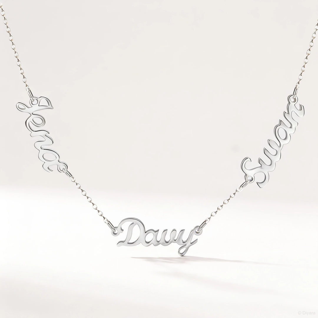 Collier 3 Prénoms Personnalisé