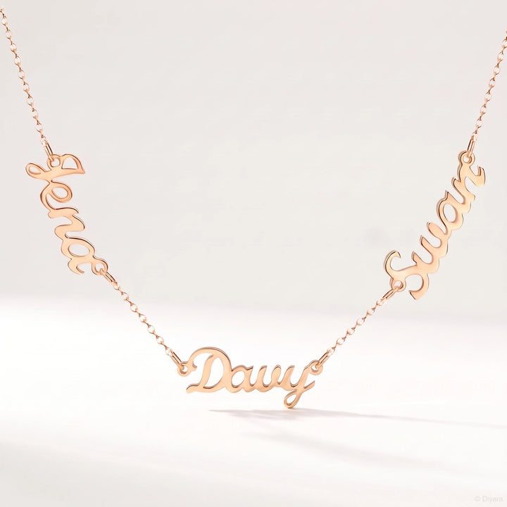 Collier 3 Prénoms Personnalisé
