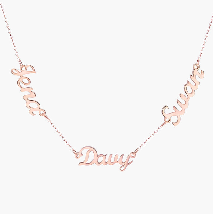 Personalized 3 Name Necklace 