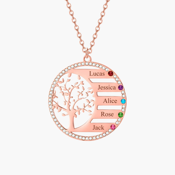 Personalized Tree of Life Family Necklace 