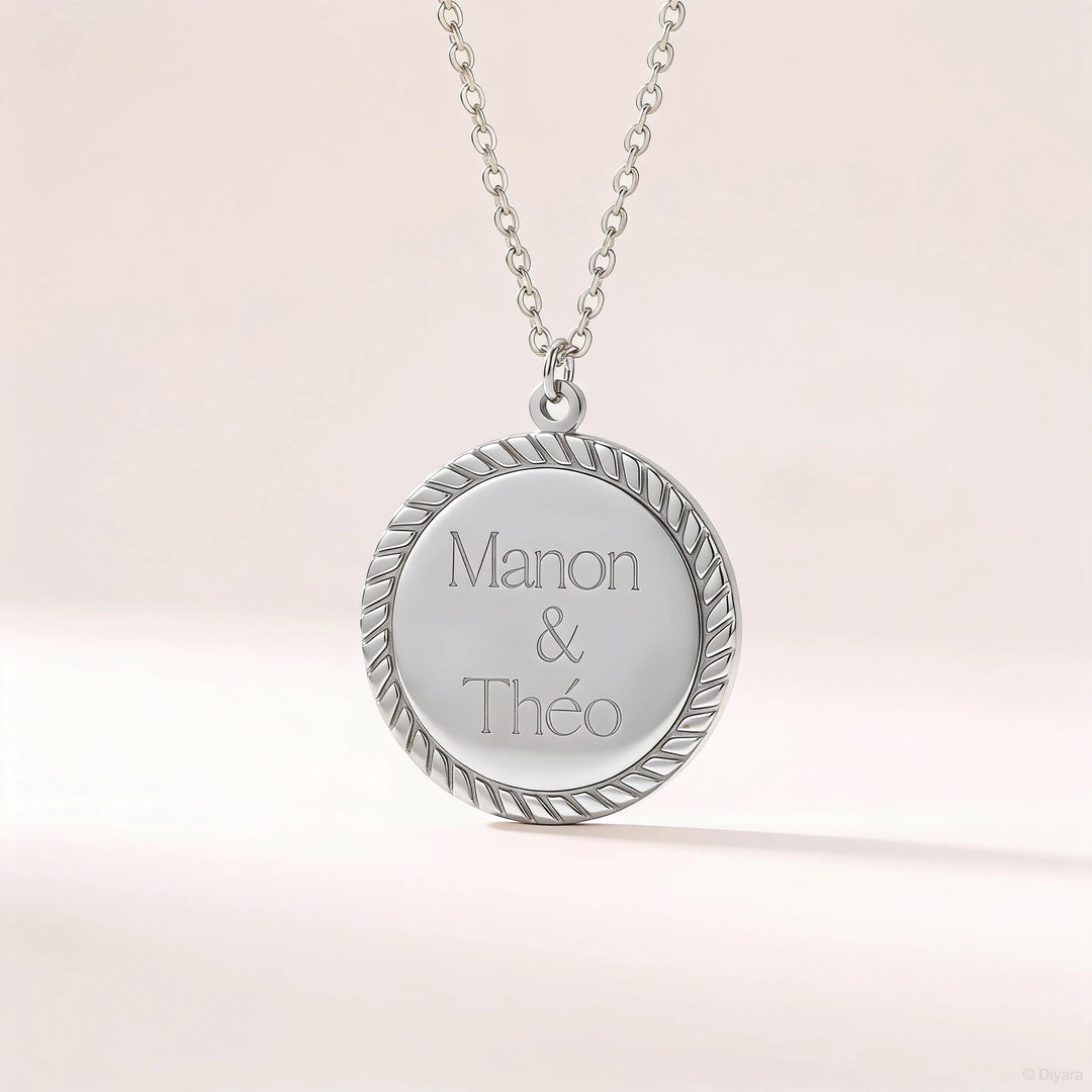 Collier Gravé Médaille Personnalisée