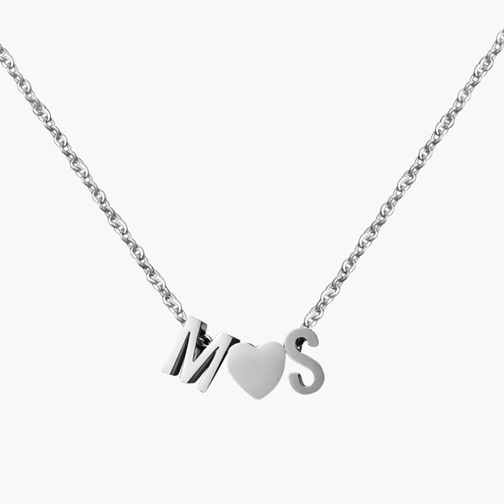 Couple Initial Necklace 