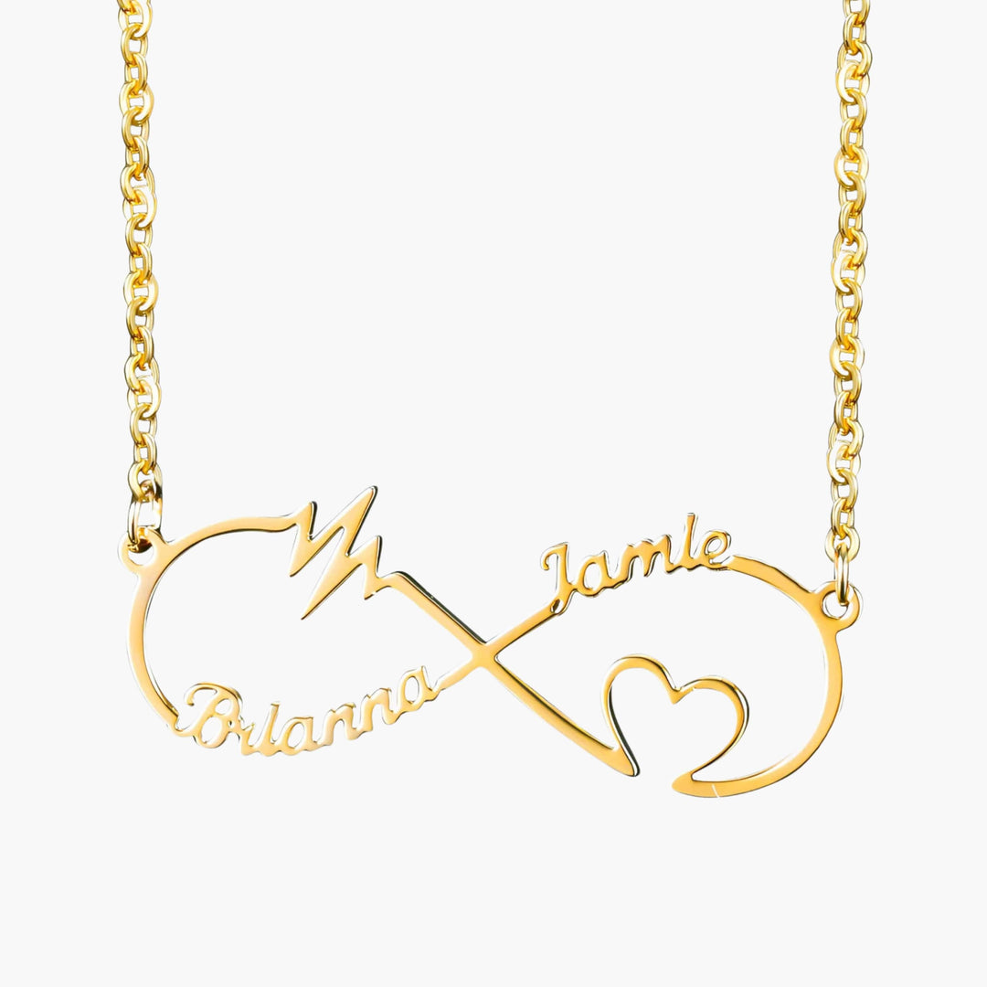 Couple Infinity Name Necklace 