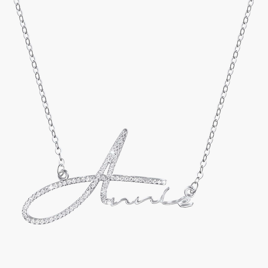 Signature Name Necklace - 1st Letter Uppercase 