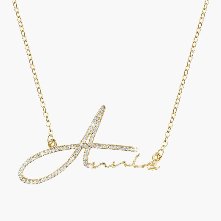 Signature Name Necklace - 1st Letter Uppercase 