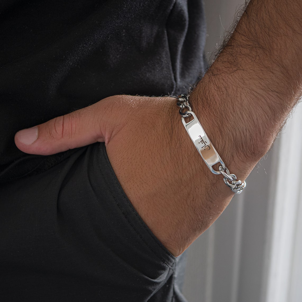 Bracelets personnalisés avec nom pour homme, bracelet personnalisé pour  mari et petit ami, bracelet en acier