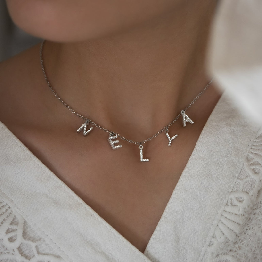Dangling Letters Name Necklace 