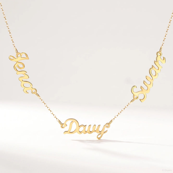 Collier 3 Prénoms Personnalisé
