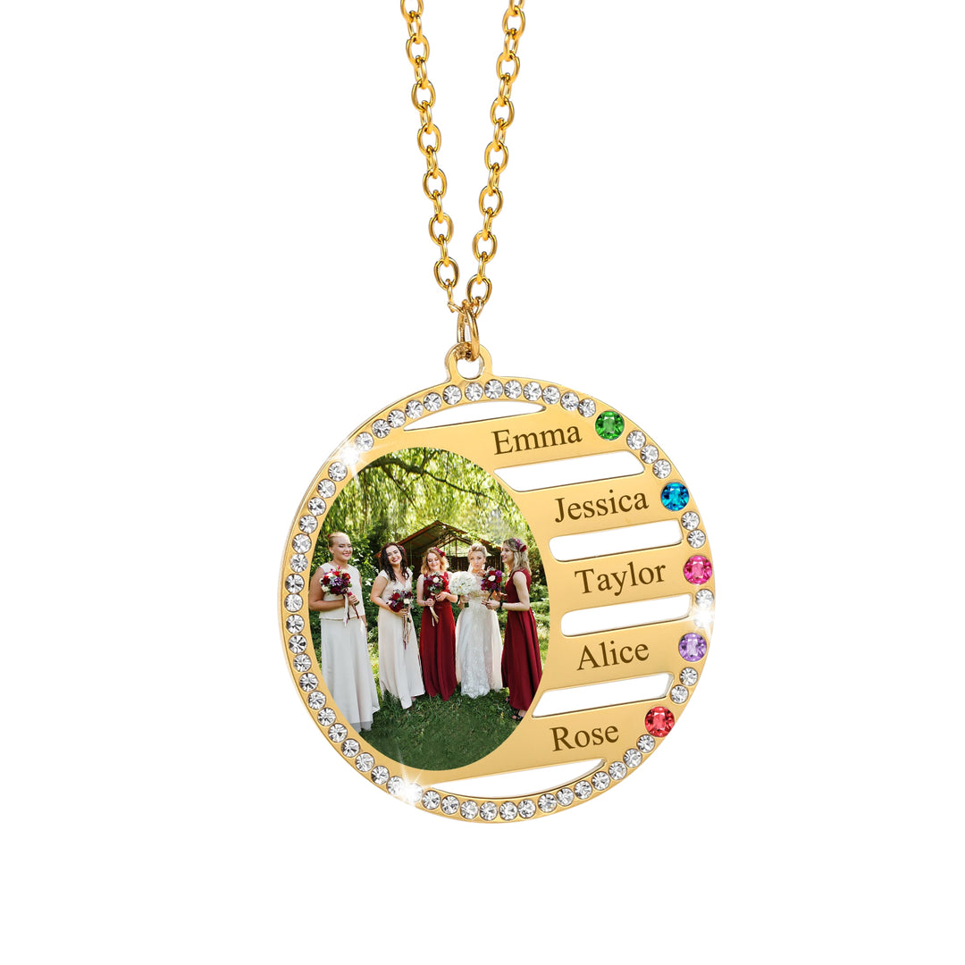 Personalized Family Necklace - With Photos 
