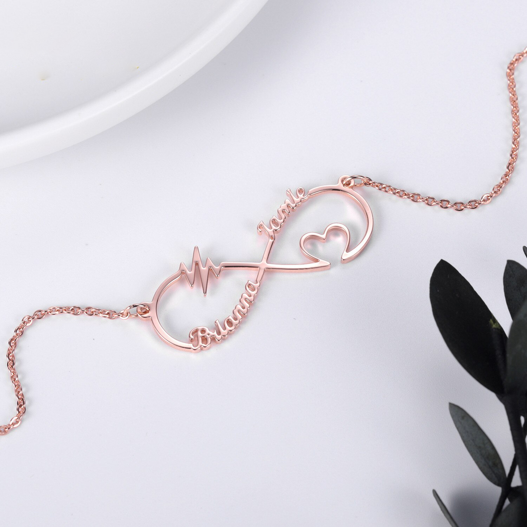 Couple Infinity Name Necklace 