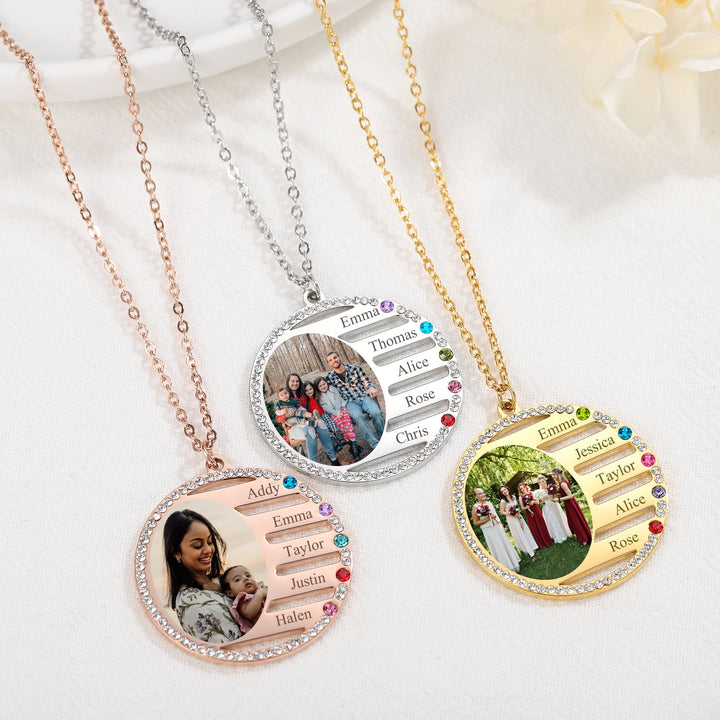 Personalized Family Necklace - With Photos 