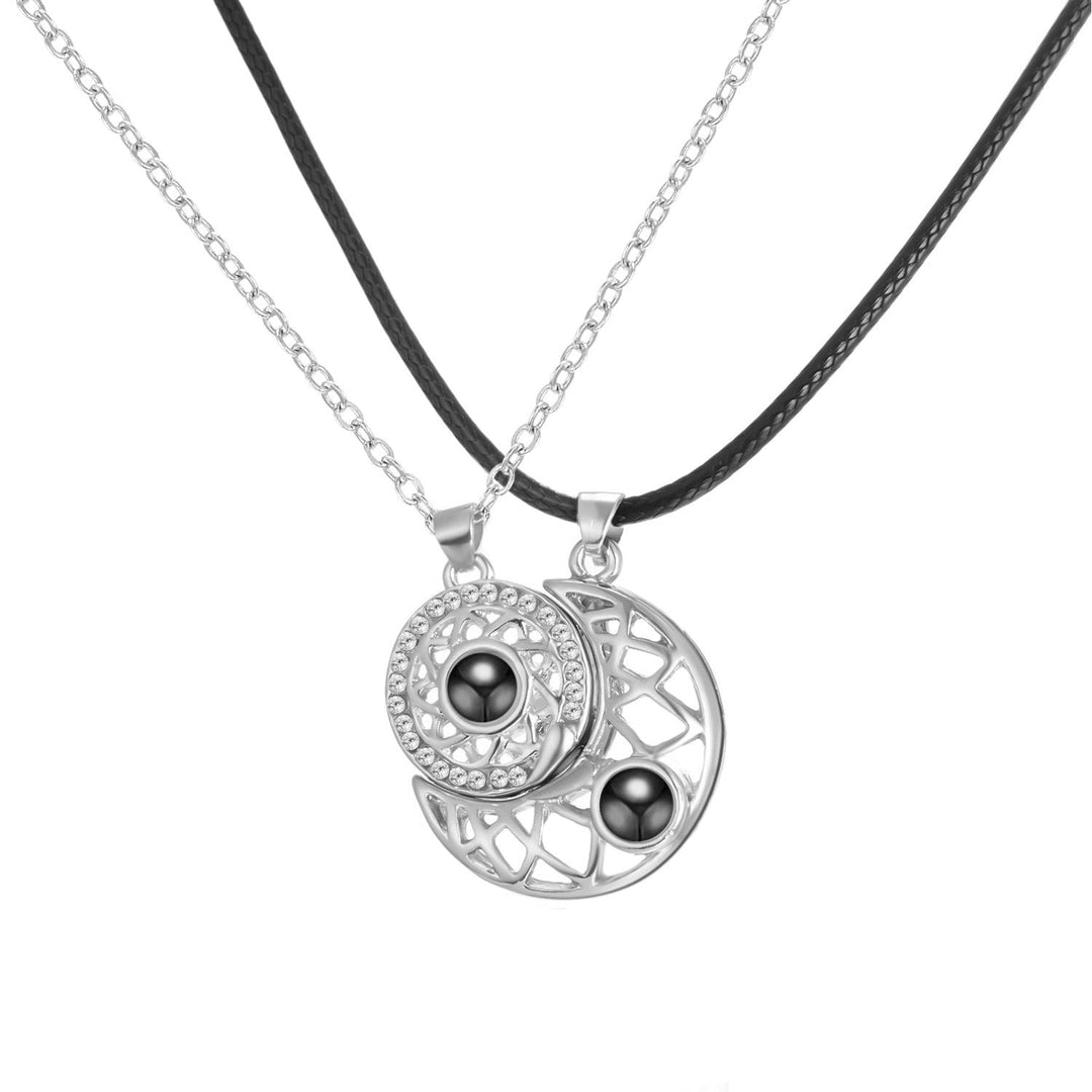 Moon Sun Projection Photo Necklace 